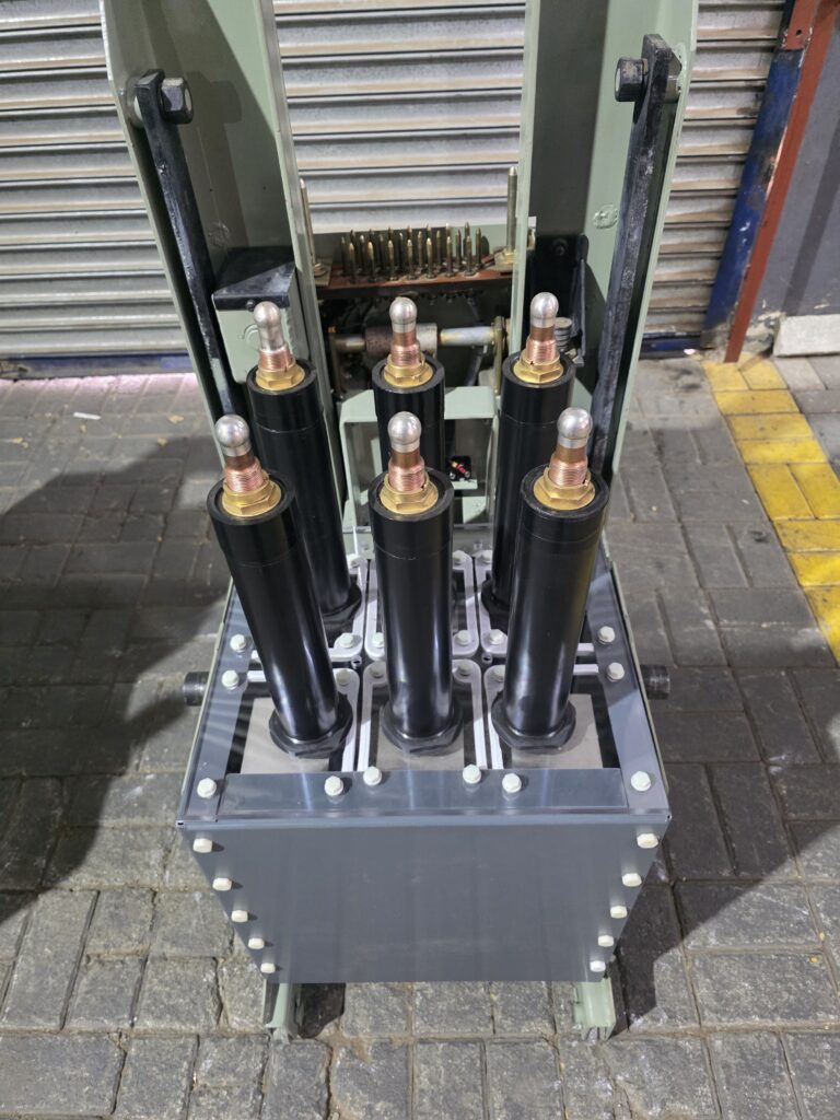 GEC J and P oil circuit breaker after refurbishment and retrofit