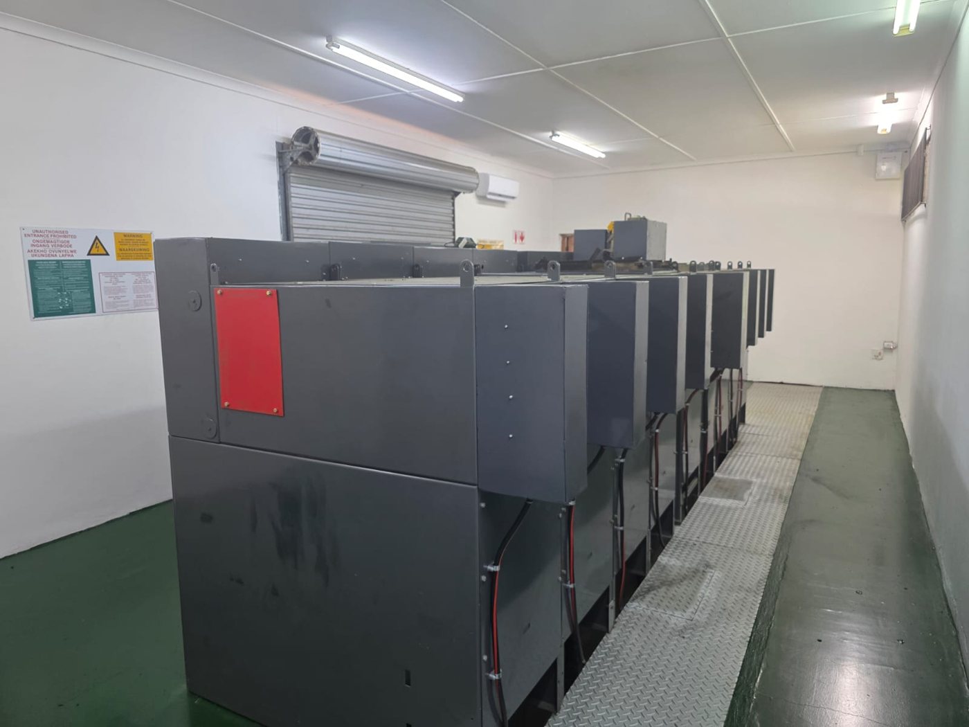 Rear view of retrofitted switchgear lineup