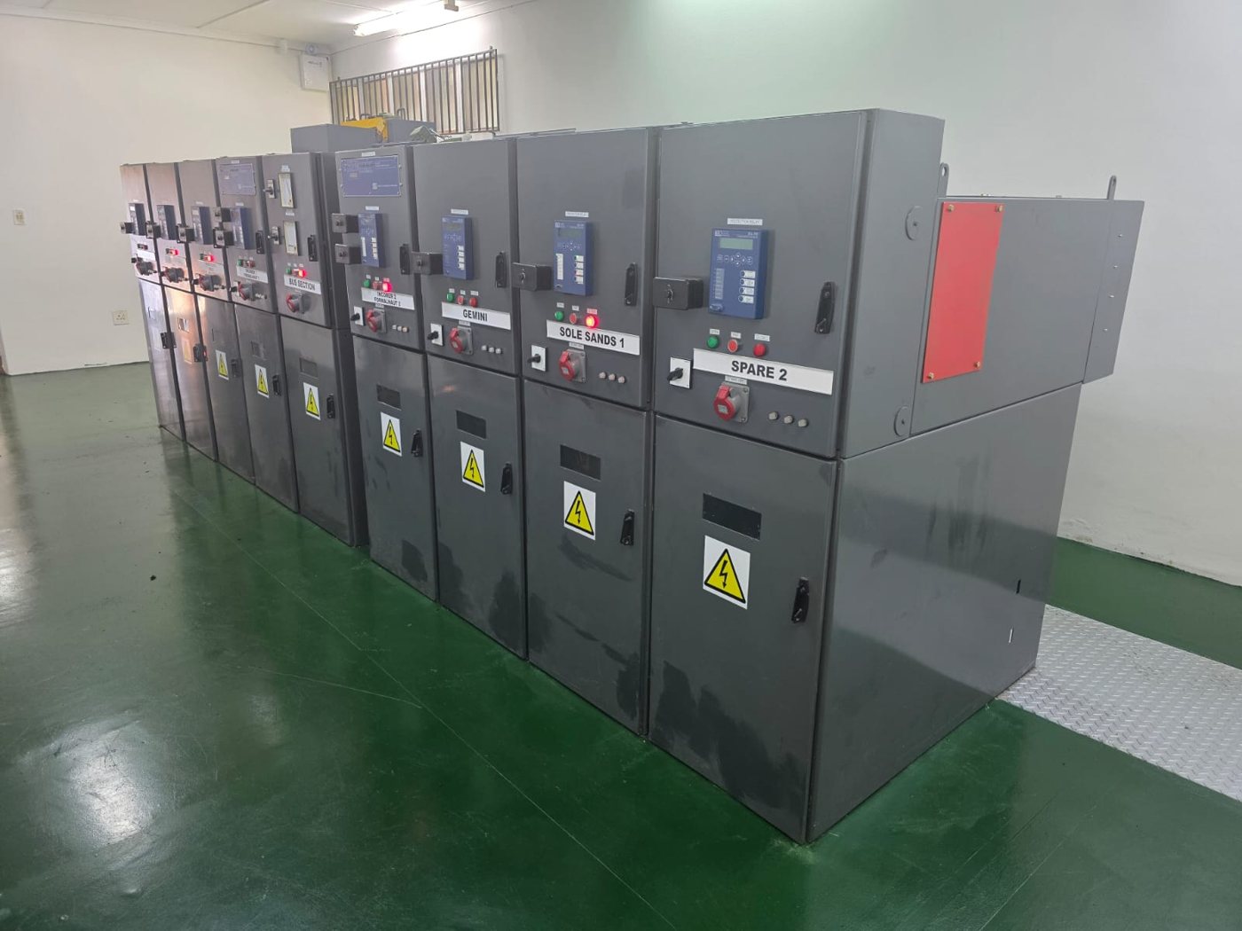 Completed switchgear row in Richards Bay