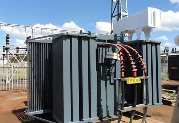 Electrical technicians working on site